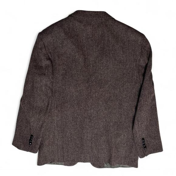 Club Room Harris Tweed Scottish Wool Herringbone Sport Coat Blazer Jacket 44R - Picture 3 of 8